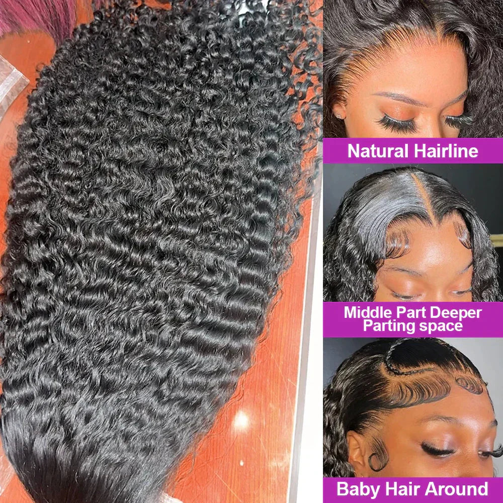 Transparent HD Lace Frontal Curly Wigs