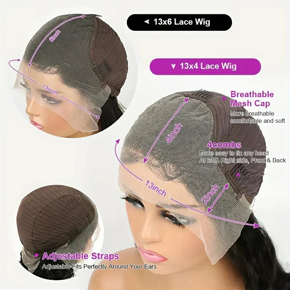 Deep Wave Hd Lace Frontal Human Hair Wig
