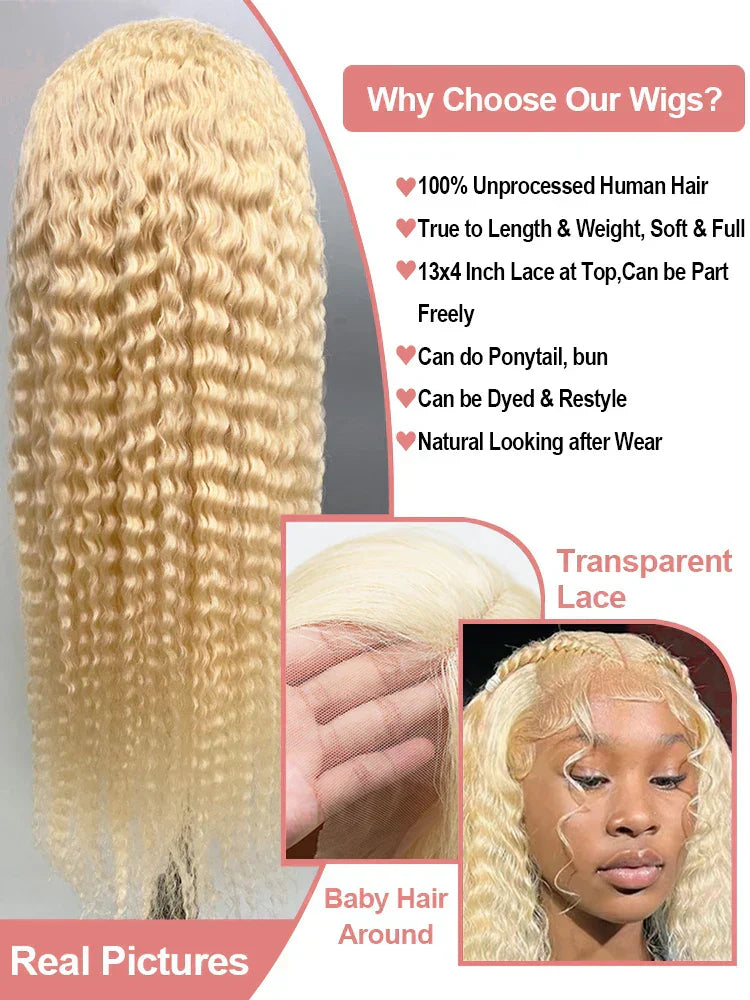 Deep Loose Wave Transparent Curly Wigs